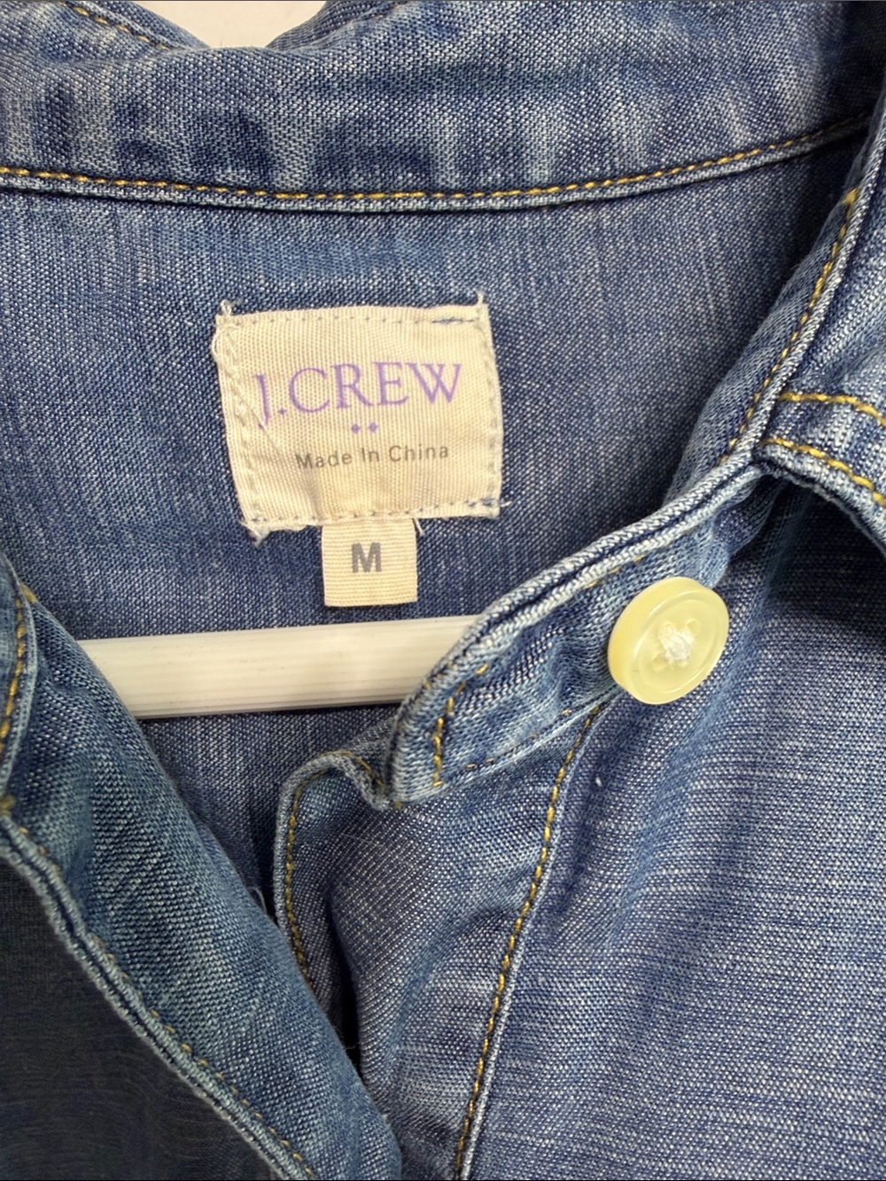 J. Crew Chambray Short-Sleeve Button Front Top - Light Blue - Picture 7 of 11